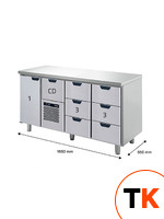 Стол Skycold холодильный GNH-1-CD-3-3, h=850, борт фото 1