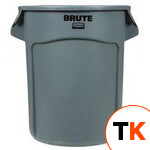 КОНТЕЙНЕР BRUTE RUBBERMAID 75,7Л СЕРЫЙ FG262000GRAY фото 1