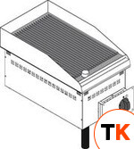 ПОВЕРХНОСТЬ ЖАРОЧНАЯ ВСТРАИВАЕМАЯ TECNOINOX DFTR35E0 136012 фото 1