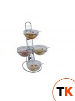 Этажерка для буфета с 4 салатниками с крышками (2,5л), 39x31xh66см, стекло+металл 11598APS - APS - 370911 фото 1