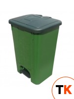 Бак для мусора 65л. мороз. с крышкой, с педальным приводом цв. зелёный SW-65 - Тара.ру - 389595 фото 1