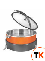 Мармит настольный (чефиндиш) круглый 8л, Orange Poppins PPB/OR/8 - MACO - 427561 фото 1