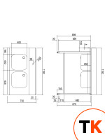 СТОЛ Д/ГРЯЗ.ПОСУДЫ DIHR T55 1200 DX СПЕЦ. 2 ВАННЫ - Dihr - 437577 фото 1