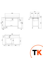 СТОЛ Д/ГРЯЗ.ПОСУДЫ DIHR T55 1200 SX СПЕЦ. ВАННА СЛЕВА - Dihr - 439787 фото 1