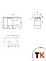 СТОЛ Д/ГРЯЗ.ПОСУДЫ DIHR T80E L 1000 ММ ВАННА 400 X 400 СПЕЦ. - Dihr - 443617